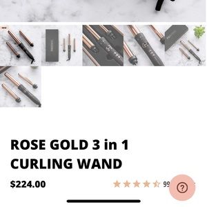 Foxybae Rose gold 3 in 1 curling iron